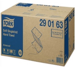 Tork Soft Singlefold Hand Towel, white