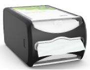 Tork XpressNap Counter Napkin Dispenser, Black