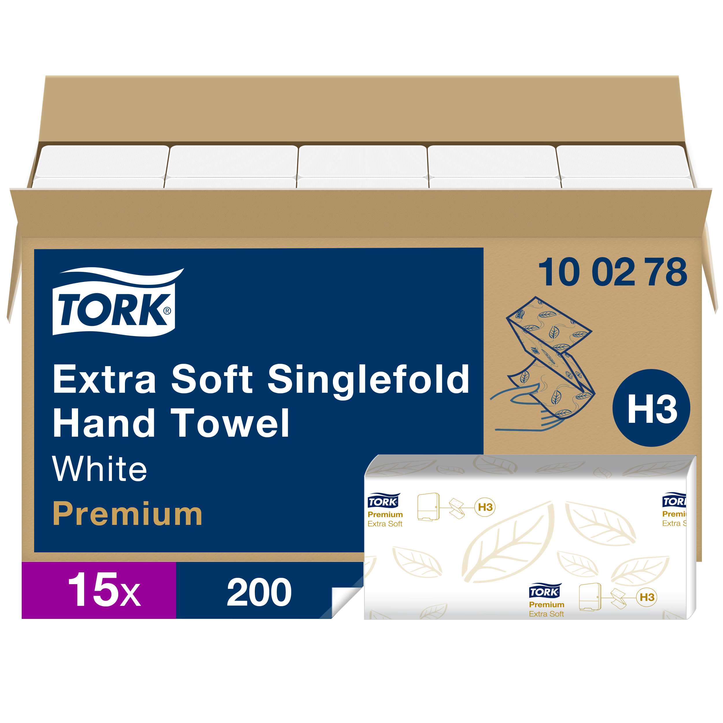 Tork Extra Soft Singlefold Hand Towel Premium