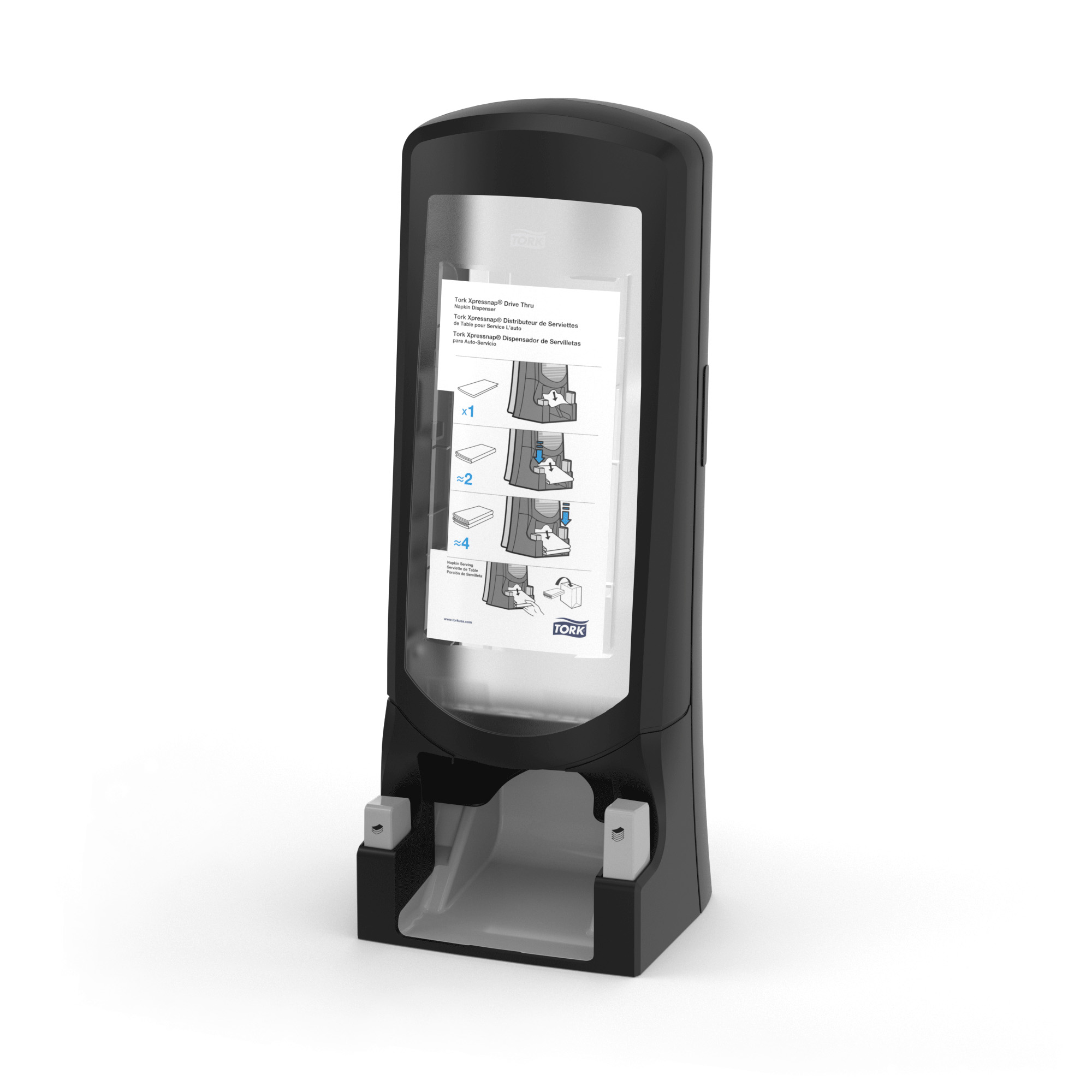 Tork Xpressnap Drive Thru Napkin Dispenser, Black